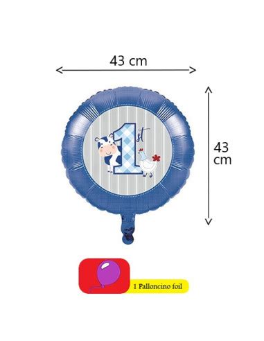Palloncini Farmhouse Boy Fattoria Primo Compleanno Bambino