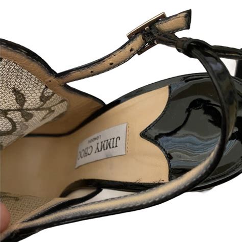 Jimmy Choo Shoes Jimmy Choo Black Nude Lace Heels Poshmark