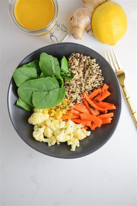 Roasted Cauliflower Veggie Bowls With Turmeric Sunshine Sauce Natalie