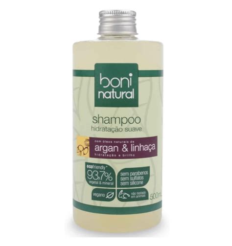 Shampoo Vegano Boni Natural Argan E Linha A Ml Matriz Natural