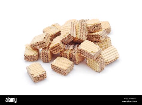 Chocolate Wafers On White Background Stock Photo Alamy