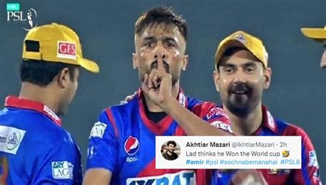 Psl 2023 Twitter Divided On Aggressive Mohammad Amir