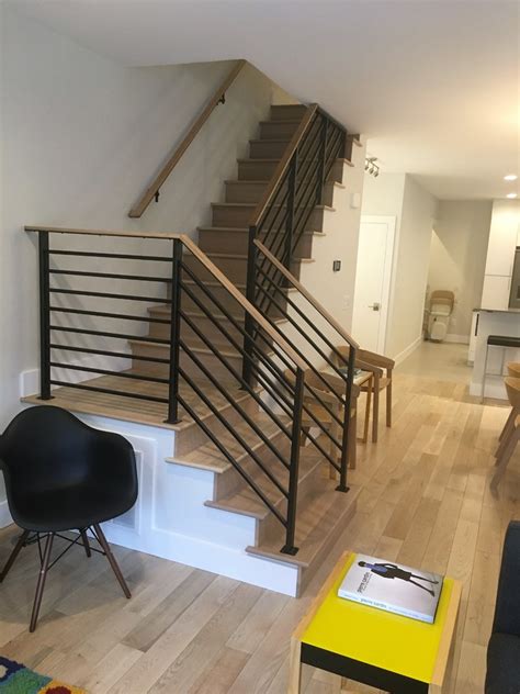 Ming Contemporary Horizontal Steel Railing Contemporary Staircase