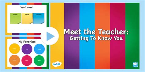 Meet The Teacher Getting To Know You Editable Presentation