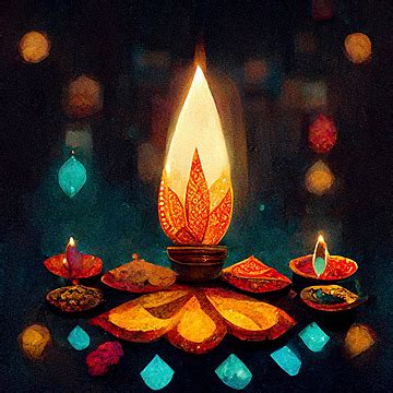 Happy Diwali Indian Festivalbackground With Candles Divali Traditional