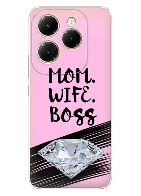 Infinix Hot силиконовый чехол с картинкой Mom Wife Boss