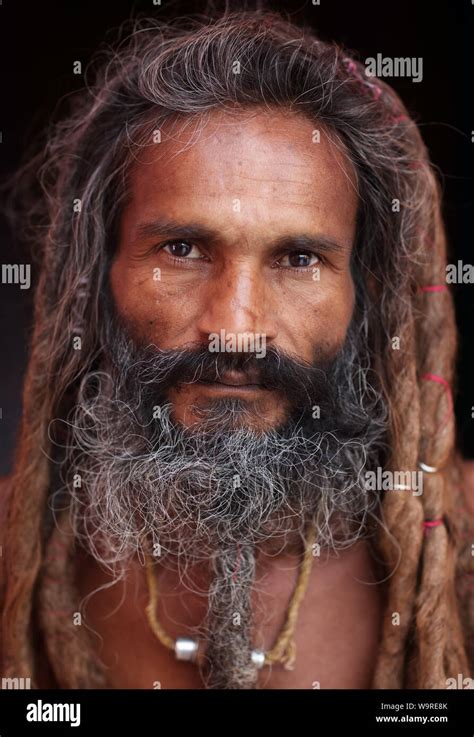 Sadhu Holy Man On The Ghats Of Ganges In Varanasi India Varanasi Is