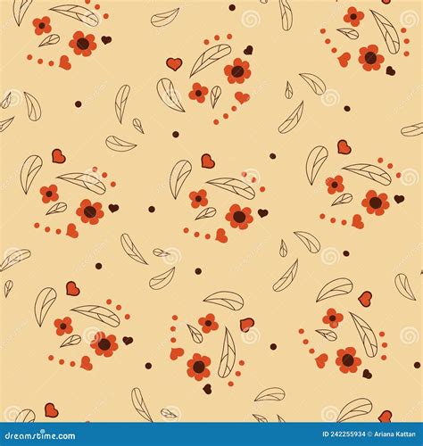 Cute Retro Style Nude Pattern Stock Vector Illustration Of Text Seamless