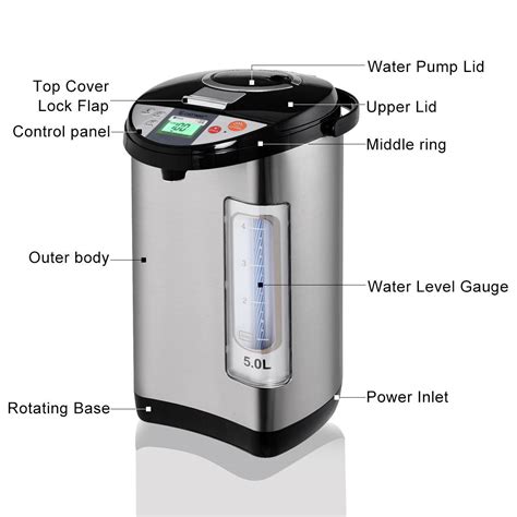 Costway Liter Lcd Water Boiler And Warmer Electric Hot Pot Kettle Hot Water Dispenser