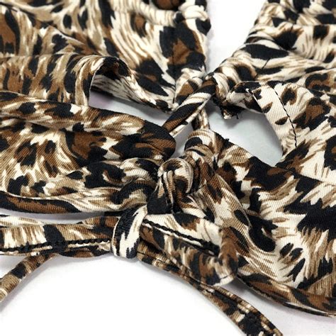 Beige Leopard Bikini By Devil Fashion The Dark Store