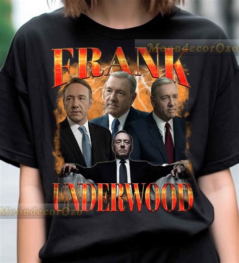 Black Limited Vintage Frank Underwood Tshirt Frank Underwood Frank