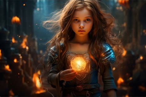 Mage Child Girl Fantasy Dungeon Generate Ai 3829946