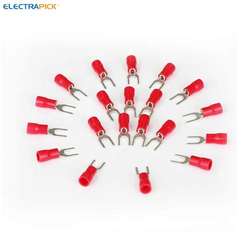 Pcs Insulated Fork Wire Connector Electrical Crimp Terminal Sv