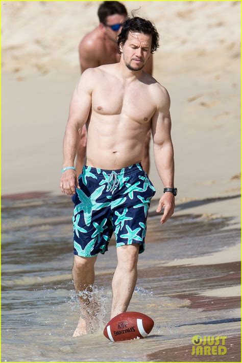 Daddy Mark Wahlberg Serving Muscles Shirtless On The Beach World News