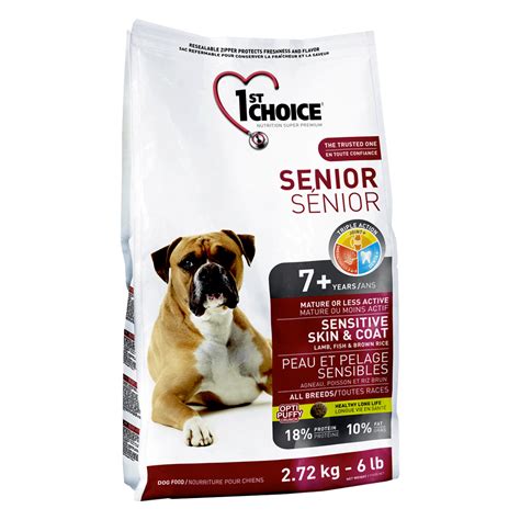 Корм для собак 1st Choice Senior Sensitive Skin & Coat All Breeds, 2,72 ...