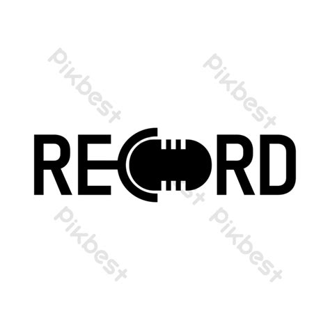 record logo template vector record icon  emblem png images eps