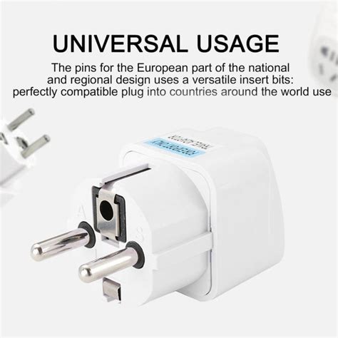 Universal Uk Us Au To Eu Ac Power Socket Plug Converter V A