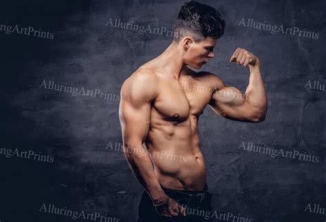 Male Model Print Muscular Handsome Beefcake Shirtless Hunk Hot Athlete Man S Picclick Uk
