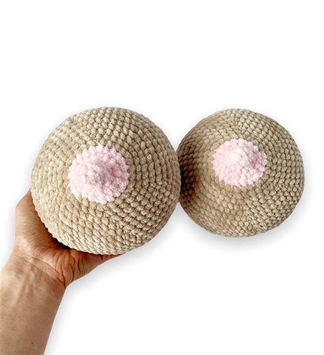 Crochet Boob Plush Boob Stuffed Boob Crochet Breast Inspire Uplift