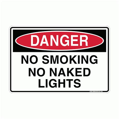 NO SMOKING NO NAKED LIGHTS DANGER STICKER 250 X 180 Jason Signs