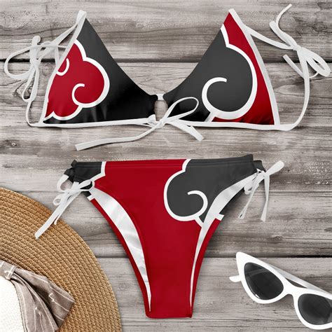 Naruto Swimsuits Akatsuki Summer Bikini Swimsuit Fdm Anime Swimsuits