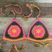 Crochet Flower Bikini Set Bikini Top And Bikini Bottom Handmade Etsy