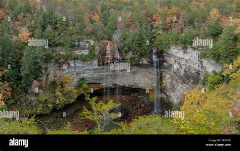 Fall Creek Falls Panorama Autumn Stock Photo Alamy