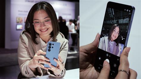 bernadya coba kecanggihan galaxy  ultra privacy display
