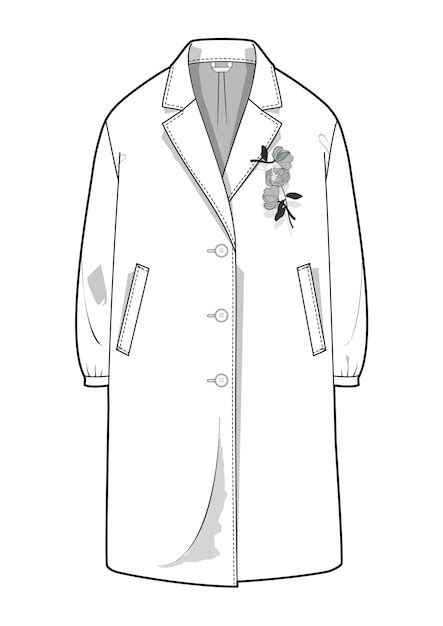 Premium Vector Hand Drawn Fashion Style Sketch Cloth Coat Jacket