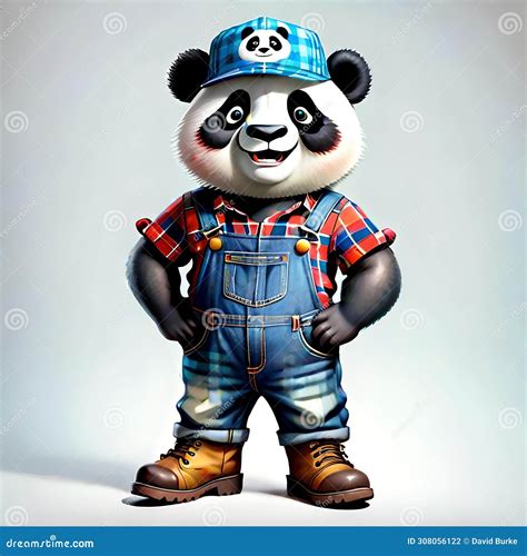 Panda Bear Job Boss Management Team Leader Stock Illustration