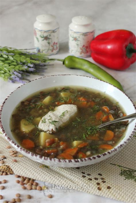 Суп из зеленой чечевицы с мясом — рецепт с фото пошагово