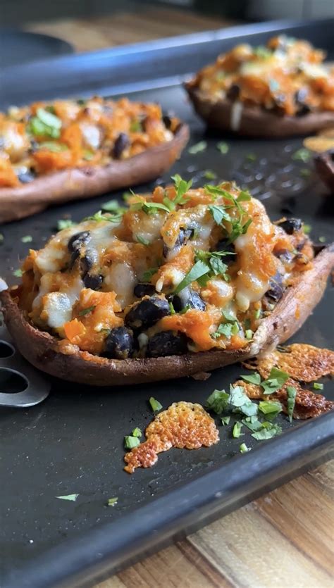 high-protein sweet potato boats - Grace Elkus