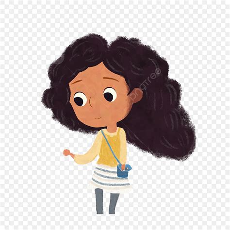 Little Girl Curly Hair Clipart