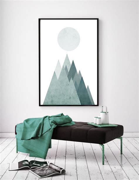 Scandinavian Print Printable Nordic Poster Mid Century Art Etsy