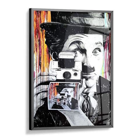 Quadro Decorativo Charlie Chaplin Pintura Fran Adesivos De Parede