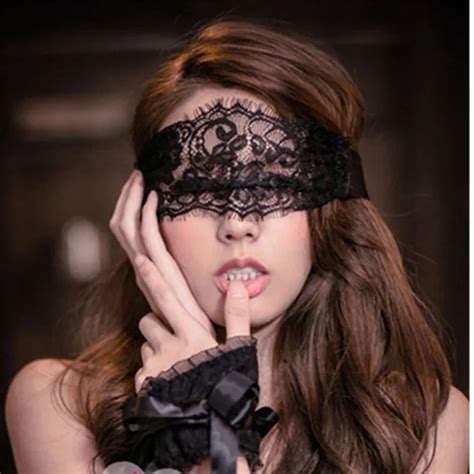 Adult Sex Products New Women S Sexy Lingerie Hot Black Lace Eye Covers With Pair Gloves