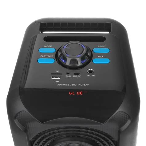 Колонка Bluetooth DH120 6" (TF/USB/AUX/FM), синий
