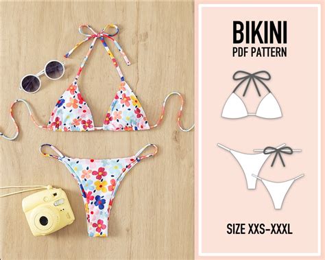 Bikini Pattern PDF Sewing Pattern Swimsuit Pattern PDF Etsy Israel