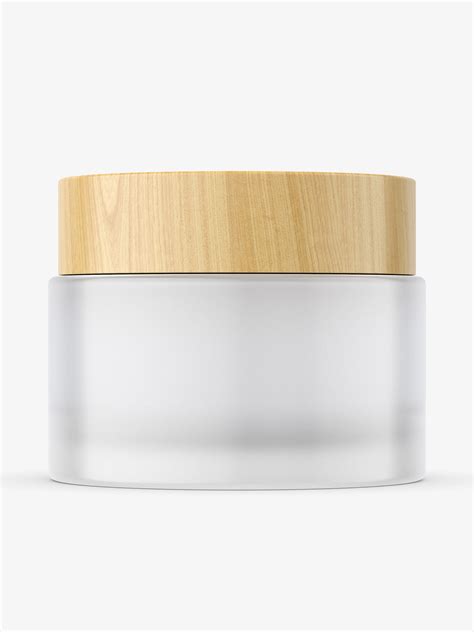 Frosted Jar With Wooden Cap Mockup Smarty Mockups