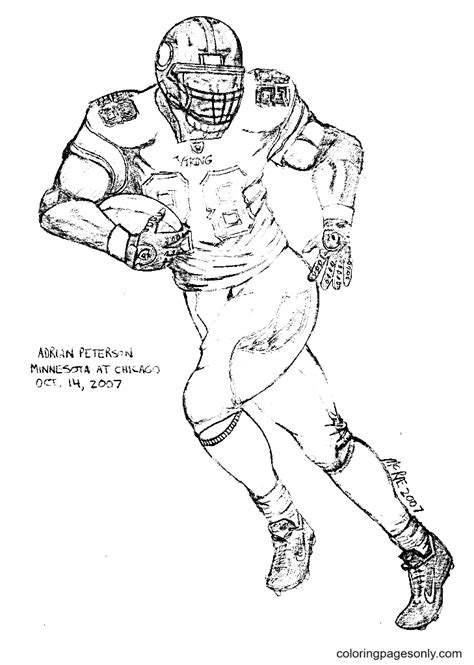 Adrian Peterson Pages Coloring Pages