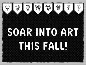 SOAR INTO ART THIS FALL Hot Air Balloon Bulletin Board Kit Ready To Print School Resource By