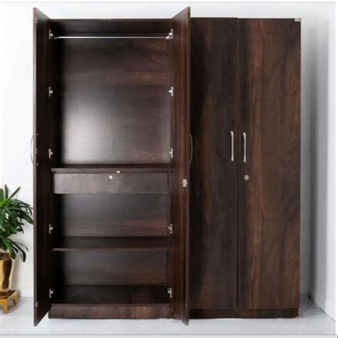 Hinged Door Doors Brown Plywood Modular Wardrobe With Locker At Rs