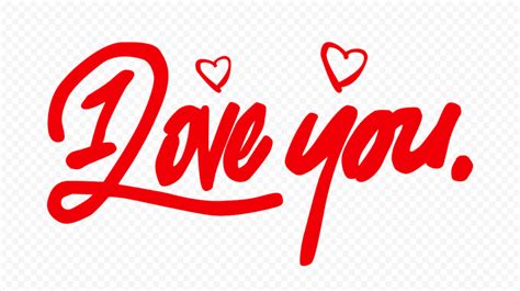 Hd Red I Love You Text Clipart Valentine Png Citypng