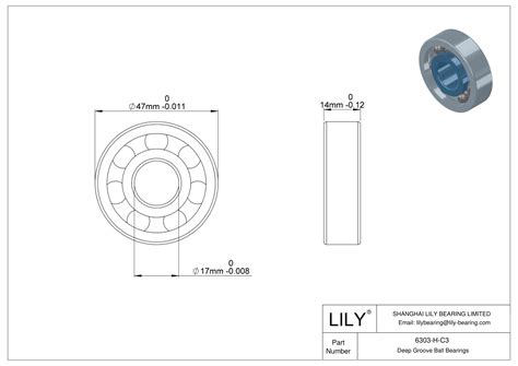 6303-H-C3 | FAG General Deep Groove Ball Bearing - FAG | LILY Bearing