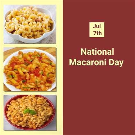 National Macaroni Day Template Postermywall