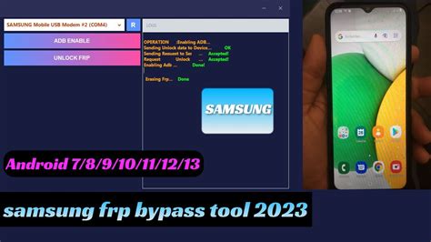 Samsung Qualcomm Mtk Exynos Frp Eraser Samsung Frp Bypass Tool Samsung Frp Enable Adb Tool