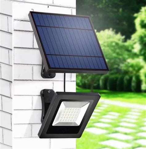 Solar Light Outdoors With Separable Solar Panel Ft Cord Floodlight