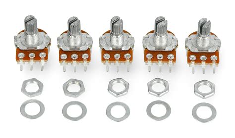 Rotary potentiometer 1MOhm liniear 1/5W B1M - 5pcs. Botland - Robotic Shop