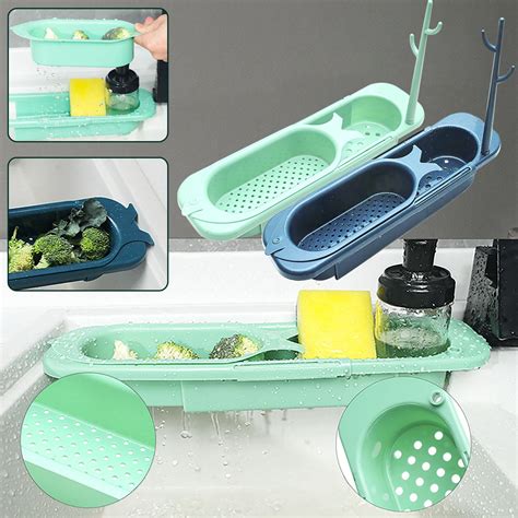 Huayishang Sponge Holder For Kitchen Sink Clearance Adjustable To Fit