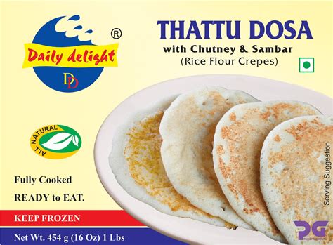Daily Delight Thattu Dosa Kerala Dosa Frozen South Indian Grocery